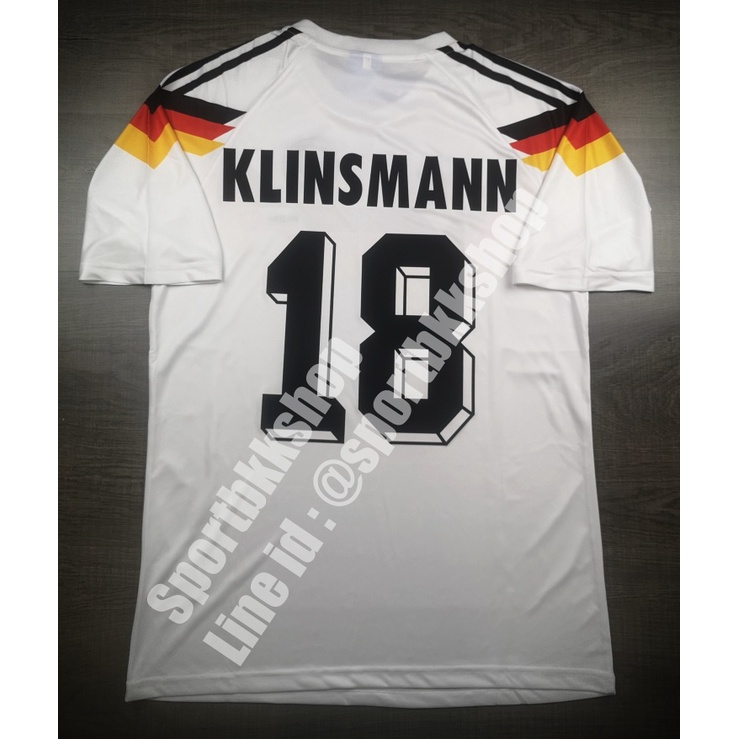 [Retro] - เสื้อฟุตบอล Germany Home เยอรมัน เหย้า 18 KLINSMANN ชุดแชมป์บอลโลก 1990