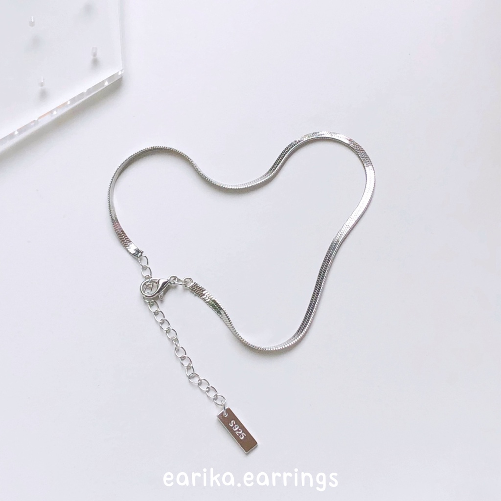 earika.earrings - silver viber anklet สร้อยข้อเท้าลายงูเงินแท้ ปรับขนาดได้