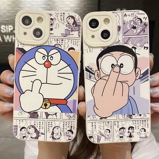 การ์ตูน น่ารัก แฟชั่น โดเรม่อน เคส iPhone 7 8 plus se 2020 x xs xr max 11 pro max 14 13 12 12 pro max case ซิลิกาเจล หญิง นางแบบคู่ เปลือกนิ่ม เคส