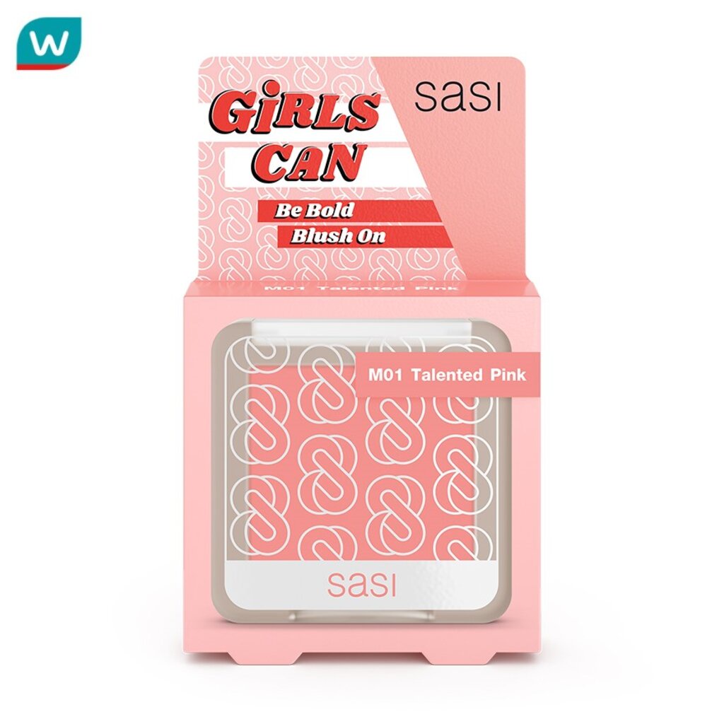 Sasi ศศิ เกิร์ล แคน บี โบลด์ บลัชออน 6ก. M01 ทาเลนเทด พิ้งค์