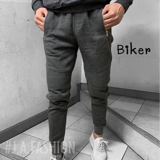 ⚡️F08⚡️กางเกงขายาวBiker[มีซิป] Jogger pants S-5XL