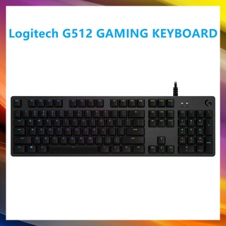 Logitech G512 Mechanical Gaming Keyboard, RGB LIGHTSYNC Backlit Keys, GX Brown/Red/Blue Tactile Key Switches คีย์บอร์ดเกมมิ่ง มีไฟ RGB ไฟแบ็คไลท์ GX สีน้ําตาล แดง น้ําเงิน