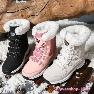 Snow Boot รองเท้าบูธกันลื่นบูธกันหนาวแต่งเฟอร์ขนบุขนข้างในหนาใส่ติดลบ 40 มี 3 เฉดสี