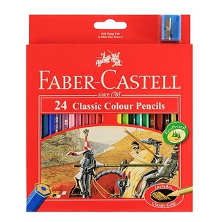 KTS (ศูนย์เครื่องเขียน) ดินสอสีไม้ Faber-Castell 24 สี - อัศวิน