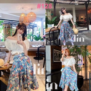 New 🇰🇷🇰🇷 !! Korea set hi-end ชุดเซทสุดน่ารัก โคเรียสไตล์ เสื้อเปิดไหล่เนื้อผ้าลูกไม้เกาหลีอย่างดี