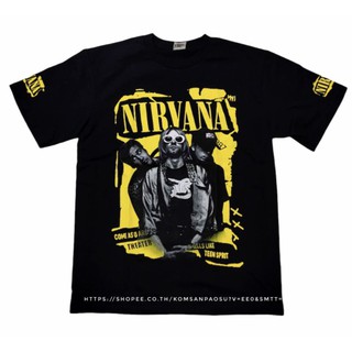 เสื้อยืดผ้าฝ้ายพรีเมี่ยมเสื้อยืด NIRVANA vintage