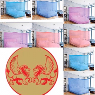 มุ้งเหลี่ยม 9ฟุต สิงห์บินคู่ โตริ้ว ขนาด285*230*200 เนื้อผ้า:ผ้าโตโตริ้ว(ทอลาย)