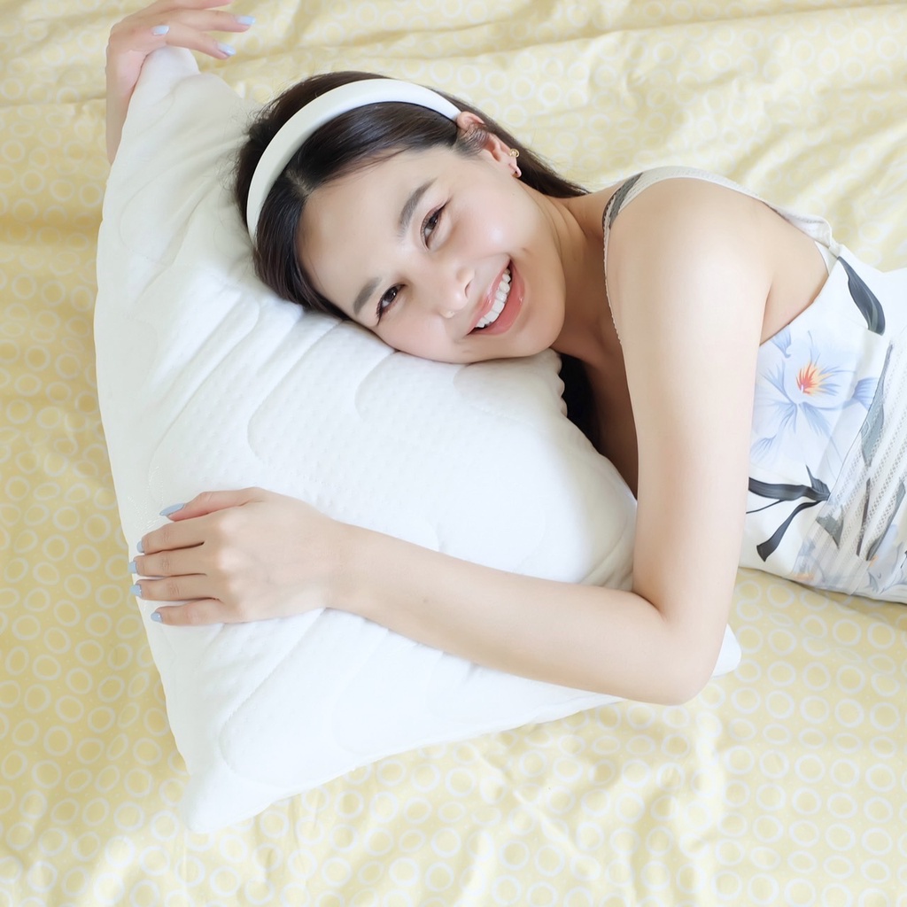 [HOT DEAL] หมอนยางพาราเพื่อสุขภาพ ยางอบฆ่าเชื้อ แท้100% แบบปั่น ใบใหญ่ 60x40(2kgs) รูปที่ 6