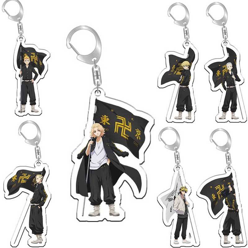 พวงกุญแจอะคริลิคใส รูปการ์ตูนอนิเมะ Tokyo Revengers Manjiro Ken Takemichi Hinata Atsushi Chibi สำหรับตกแต่งกระเป๋า สะสม
