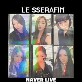 【คลื่นน้ําขึ้นเครื่องใช้ไฟฟ้า】 -LE Sserafim อัลบั้มมินิ 1st [Fearles] โฟโต้การ์ด