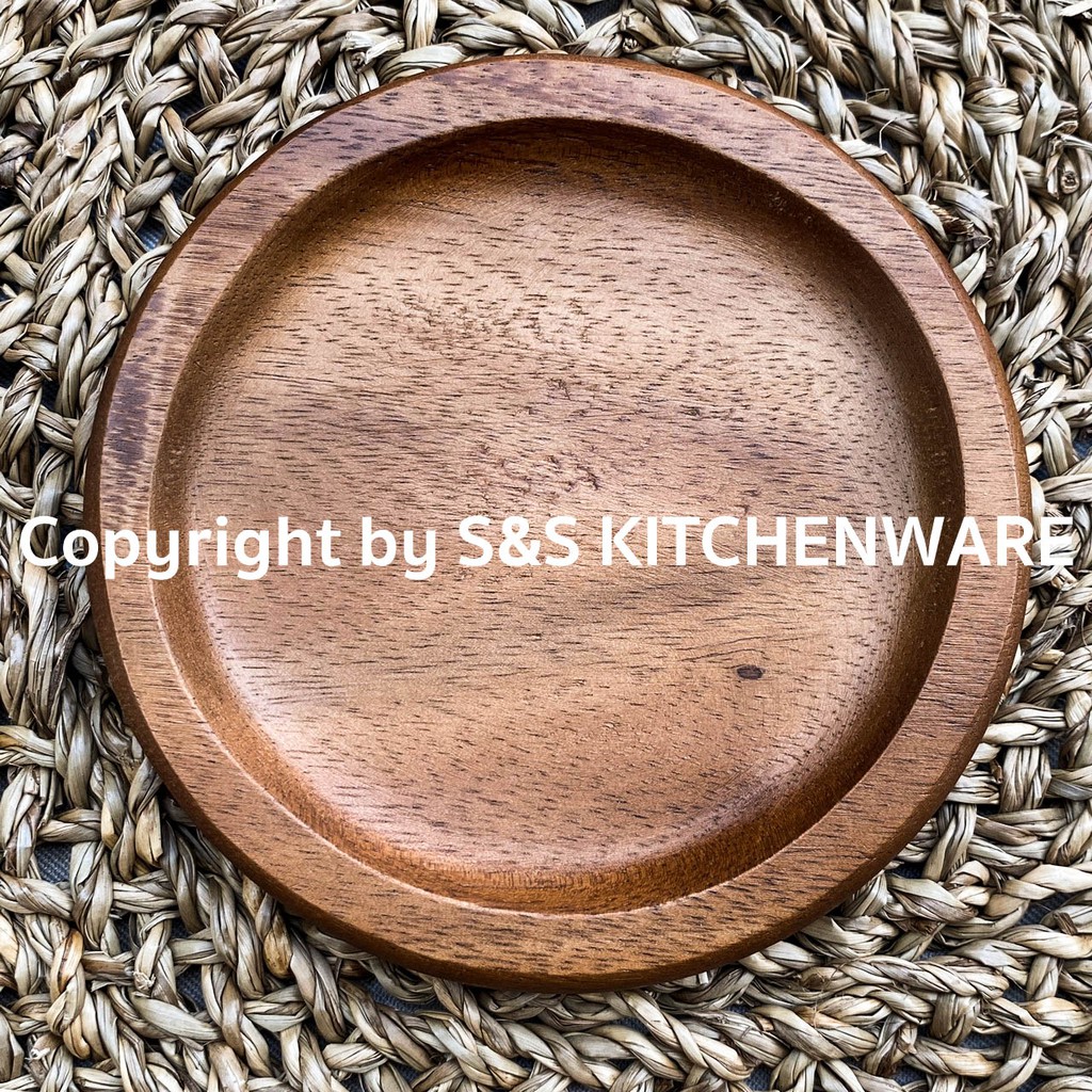 จานรองแก้วทรงใหญ่ ขนาด 4.5" by BG WOOD STUDIO