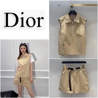 ชุดเซ็ต CHRISTIAN DIOR COTTON TECHNICAL SLEEVELESS SHIRT WITH SHORT PANTS