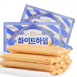 ขนมเกาหลี crown choco heim wafer collection บิสกิตสอดไส้ 2 รส 2 สไตล์ 47g,142g 초코하임 화이트하임