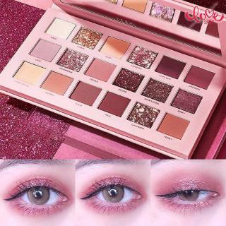 อายแชโดว์พาเลท G Litter Desert Rose 18 สีอายแชโดว์พาเลทแต่งหน้าเปล่า P Earlescent อายแชโดว์กันน้ำ   Eyeshadow Palette, Glittering Sequins, Desert Rose, 18 Colors