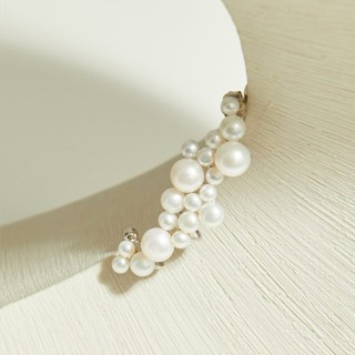 SWAN - Pearl Climber ต่างหูไต่หูเงินแท้ ประดับมุกแท้ มุกน้ำจืด