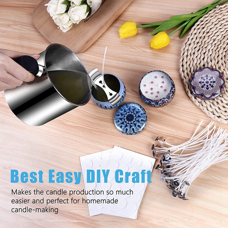 หม้อต้มเทียน แบบคู่ ขนาด 44 ออนซ์ ด้ามจับทนความร้อน สําหรับทําเทียน - รูปที่ 3