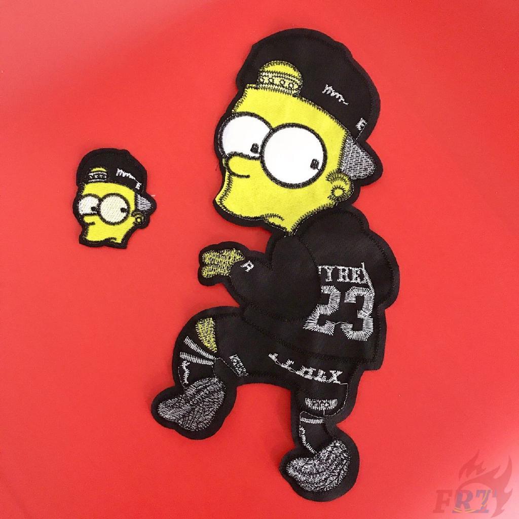 the simpsons patch diy แผ่นผ้าเย็บปักตกแต่ง (s - 1) 1 ชิ้น