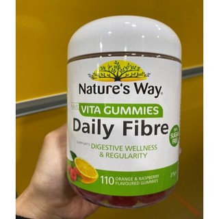 Natures Way Vita Gummies Adult Fibre 110 เม็ดเจลลี่ ไฟเบอร์เพื่อความสมดุลในการย่อยอาหาร เพื่อสุขภาพที่ดีสำหรับผู้ใหญ่