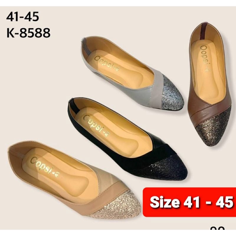 รองเท้าคัทชู  Bigsize ไซส์ใหญ่ 41- 45  แบบกริสเตอร เนื้อละเอียด สำหรับสาวไซด์ใหญ่ งานสวย เก๋ไก๋ คะ