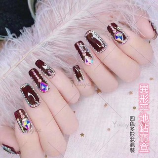 Yalayee [Manicure Accessories] の เพชรก้นแบน หลายรูปทรง คละแบบ 11 สี 10 ชิ้น