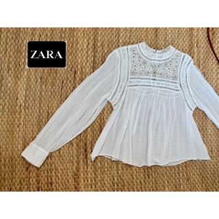 ZARA งานปักหายาก ป้าย S อก 32-33 ยาว 21 สวยมาก ตัดป้ายแคร์