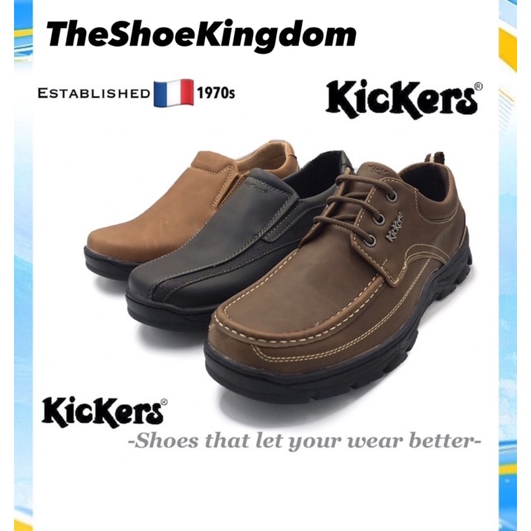 Kickers Classic Mens สบายรองเท้าไม่มีส้นรองเท้าเรือ Kasut Sampan Lofer Kickers Berkualiti Bergaya
