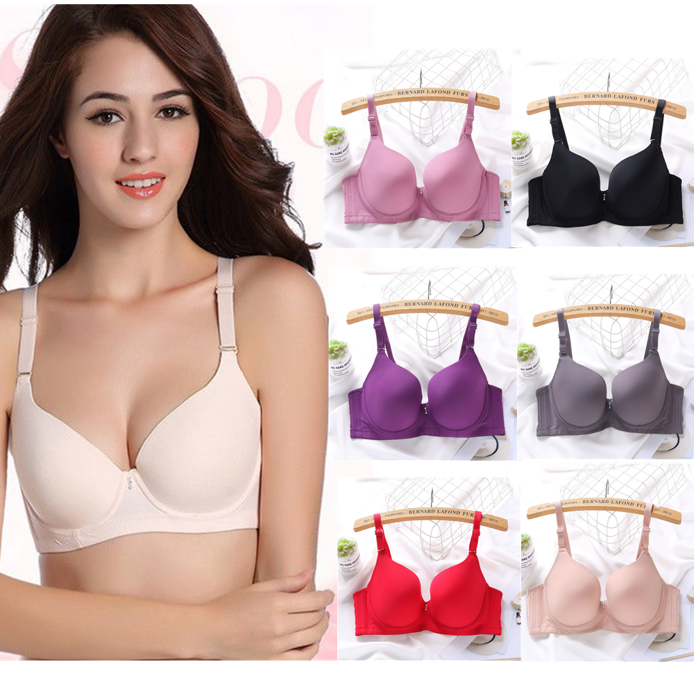 D Cup Bra ขนาดใหญ่ 36-44 Seamless Wired Push Up Bra Smooth สบายผู้หญิง Innerwear Bras