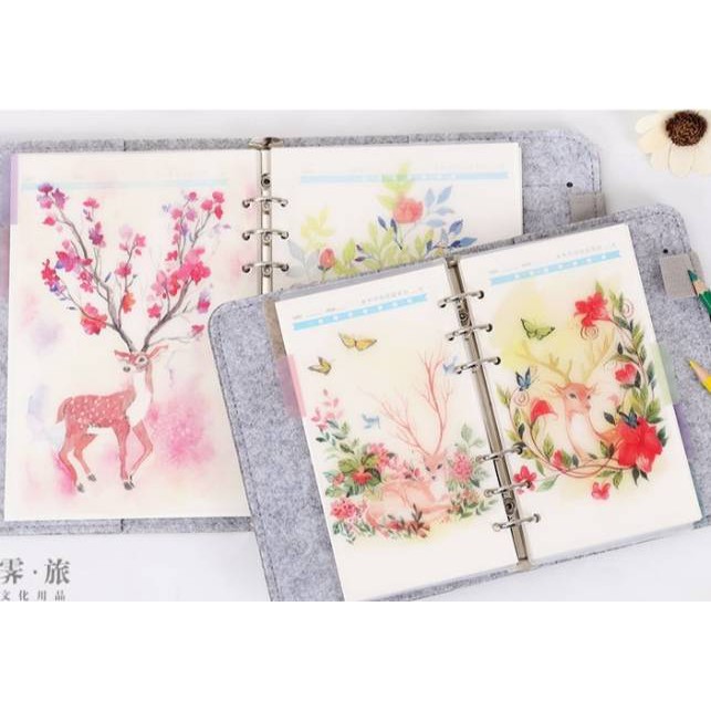 ชุดแผ่นคั่นแพลนเนอร์ Deer Yellow A5 / A6 (5 แผ่น/ชุด) (ใช้กับปกแพลนเนอร์แบบ 6 ห่วง)