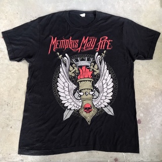 vtg.T-Shirt เสื้อวง MEMPHIS MAY FIRE MADE IN MEXICO Sz.L 100% COTTON