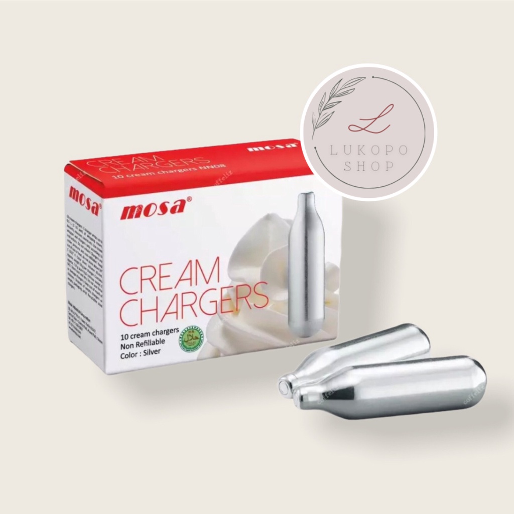 ทบทวนแก๊ส MOSA Cream Chargers แก๊สวิปปิ้งครีม 1กล่อง บรรจุ 10 หลอด