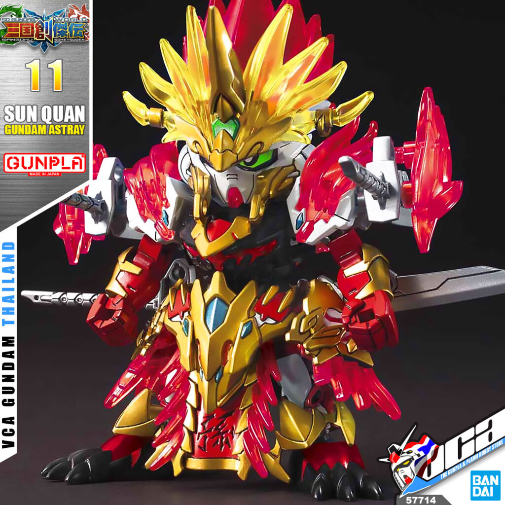Bandai Model Kit Gunpla – Gundam SD Sangoku Sokets Sun Shangxiang Strike – Figure Assemblaggio, Personaggio Anime