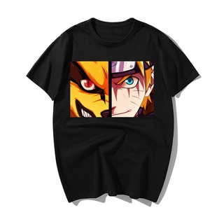 ขายดี เสื้อยืดคอกลม พิมพ์ลายอนิเมะญี่ปุ่น Naruto Kurama Face สีดํา เข้ากับทุกการแต่งกาย สไตล์คลาสสิก สําหรับผู้ชาย LFdjd