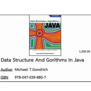 Data Structure and Gorithms in JAVA 9780470398807