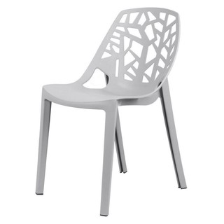 Chair table PLASTIC CHAIR SPRING AMAZON 46.5X57.5X82CM GREY Outdoor furniture Garden decoration accessories โต๊ะ เก้าอี้