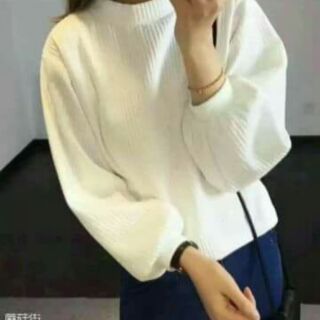 เสื้อไหมพรมแขนยาวไม่หนามาก ราคา 390 ฿
