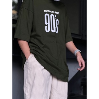 (ใส่โค้ด MAYACNX ลดเพิ่ม38.-/AH5MAY ลดเพิ่ม30.-)เสื้อยืด OVERSIZE ลาย Born in the 90’s