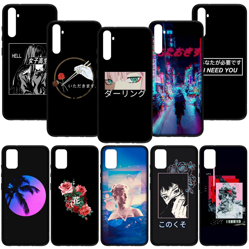 Cover Samsung Galaxy A12 A20 A30 A20S A30S A50S A50 Soft Casing B-DA61 Sad Anime Vaporwave Aesthetic