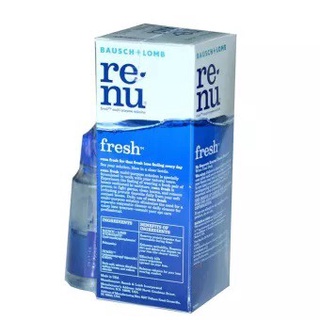 Renu fresh 355 ml น้ำยาแช่คอนแทคเลนส์  (บอชแอนด์ลอมบ์ รีนิว) ฟรีขวดเล็ก 60 มล.