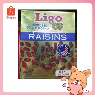 Ligo ลูกเกดแคลิฟอร์เนีย ตรา ลิโก้ 🍇 ขนาด 250 กรัม กล่องสีทอง