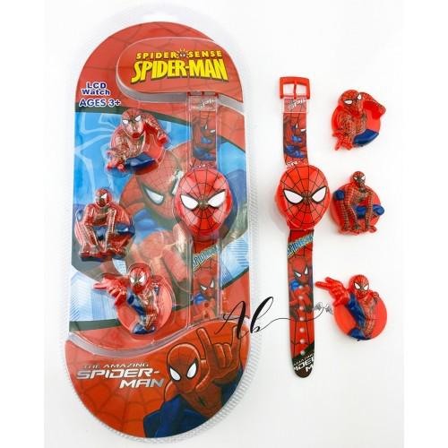 Angel Baby Spideman Superhero นาฬิกาข้อมือ ของเล่นสําหรับเด็ก