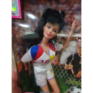 **กล่องไม่สวย** Vintage 1998 Soccer Kira Doll Mia Hamm Barbie Mattel 20352 #187#