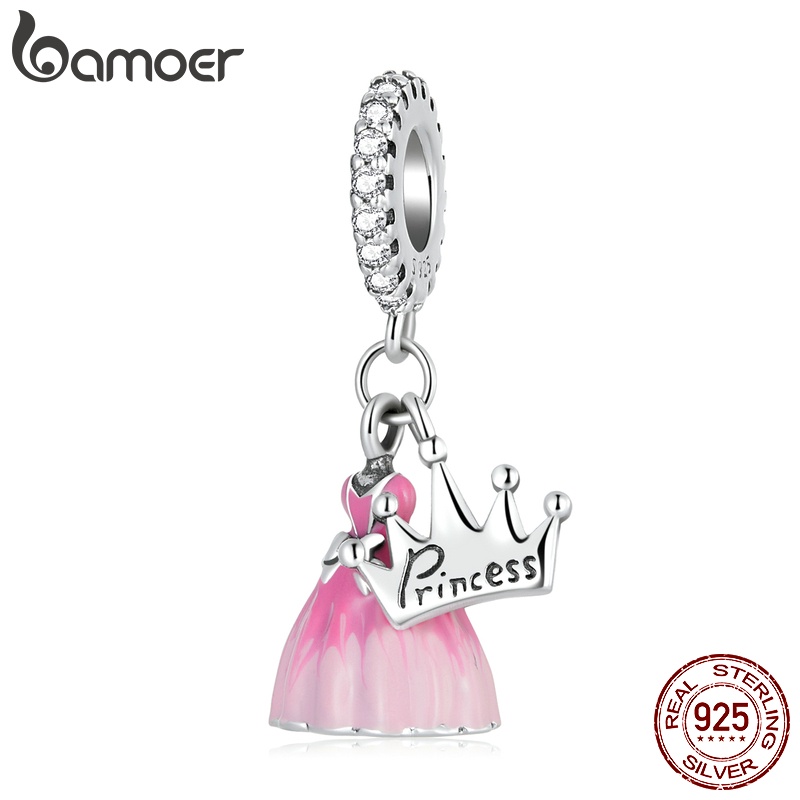 Bamoer จี้เงิน 925 รูปมงกุฎ อุปกรณ์เสริม สําหรับสร้อยข้อมือ สร้อยคอ SCC2203