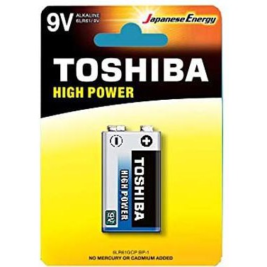 ถ่าน alkaline TOSHIBA 9V 1 ก้อน Battery โตชิบา ถ่านเหลี่ยม อัลคาไลน์