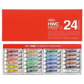 24 colors set 5ml (W405) Holbein Artist Watercolor สีน้ำโฮลเบน เซ็ท 24 สี 5มล ホルベイン水彩絵具 5ml  24色セット