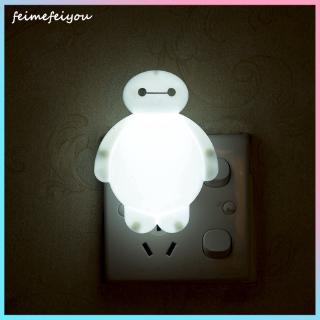 โคมไฟ baymax night light ติดผนังห้องนอนประหยัดพลังงาน 2 สีขาว/เหลือง