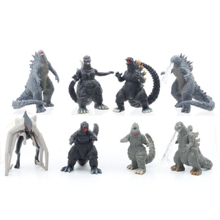 8pcs/set Godzilla Kong Kim Battle Dinosaurs King of the Monsters Action Figure Collection Kids Toy