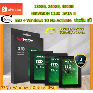 SSD 120GB, 240GB, 480GB, 512GB SSD (เอสเอสดี) HIKVISION C100 E100 Minder SATA III 6 Gb/s ประกัน 3 ปี