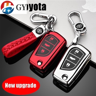 เคสกุญเเจรถยนต์ สีสันสดใส สำหรับ Toyota Yaris car key cover in stock Car supplies key cover key shell