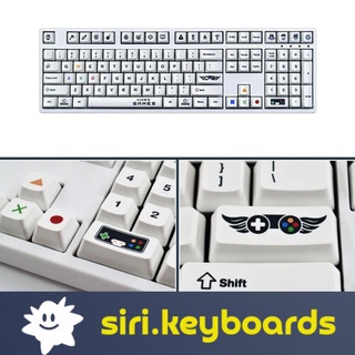 [พร้อมส่ง] EAGIACME Keycaps Video Game Theme ปุ่มคีย์บอร์ด 108 ปุ่ม สีขาว ธีมวิดิโอเกมส์  (ANSI/PBT/OEM/Dye-Sub)