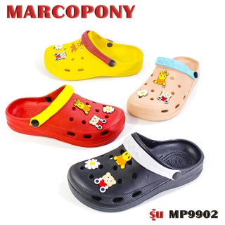 MARCOPONY รุ่น MP9902 รองเท้าแตะแบบสวมปิดหัวสำหรับผู้หญิง ลายการ์ตูน น่ารักๆ ใส่เดินเล่น น้ำหนักเบา สบายเท้า